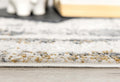 4' X 6' Gray and Ivory Abstract Power Loom Area Rug