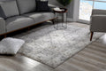 5' X 7' Gray and Ivory Abstract Area Rug