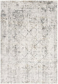 5' X 7' Gray and Ivory Abstract Area Rug