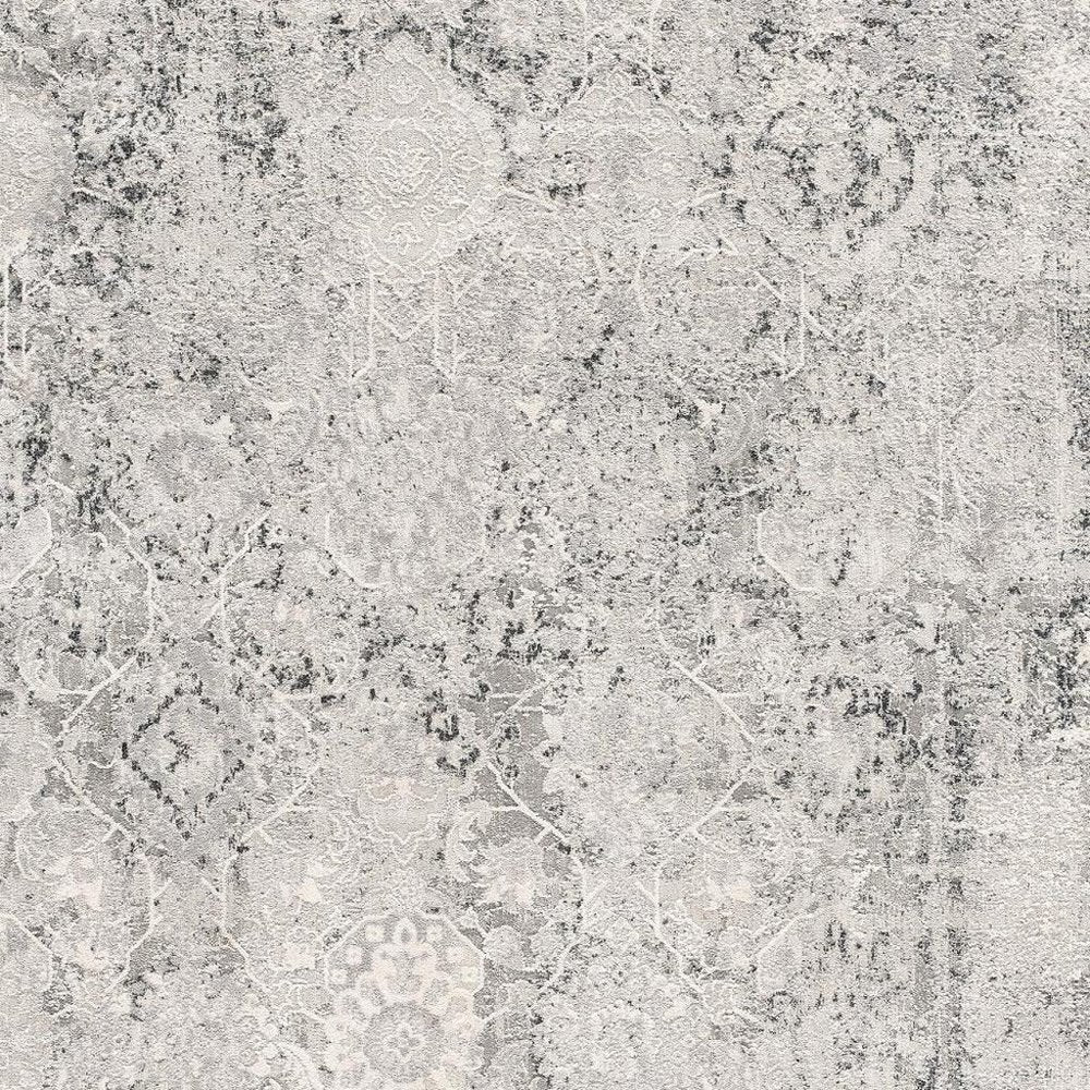 5' X 7' Gray and Ivory Abstract Area Rug