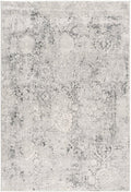 5' X 7' Gray and Ivory Abstract Area Rug