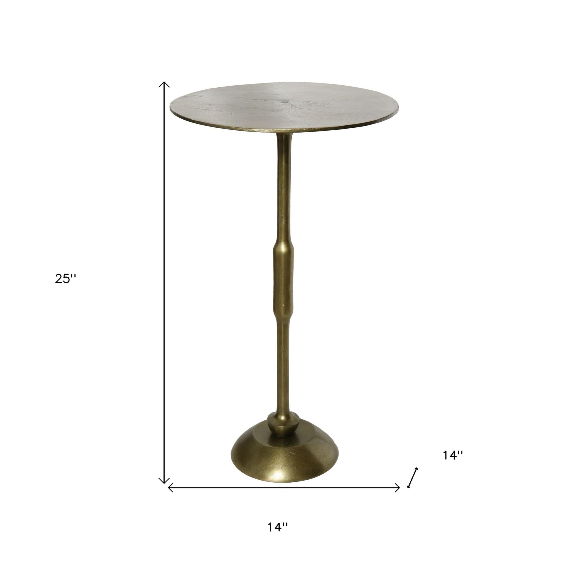 Brass Iron Round End Table – High-End Furniture