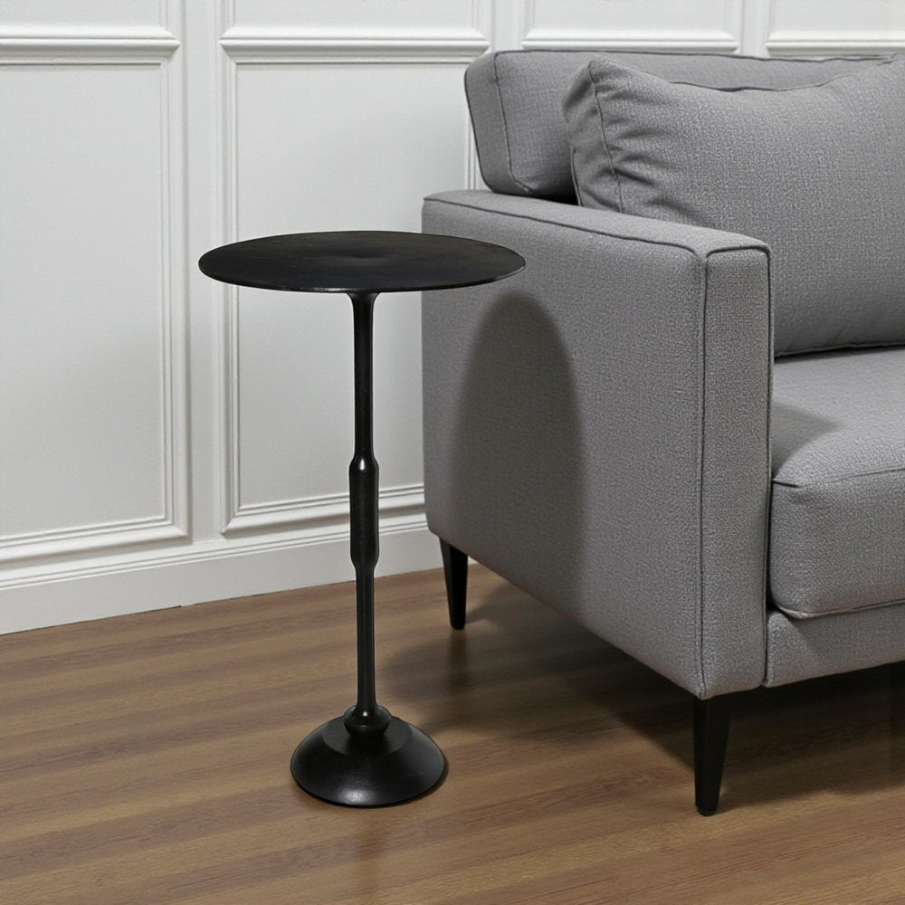 25" Bronze Iron Round End Table