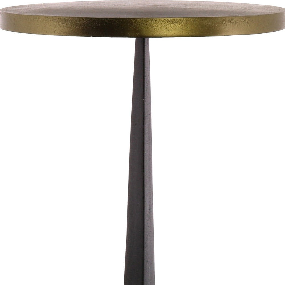 Distressed Iron End Table - Antique Bronze