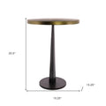 Distressed Iron End Table - Antique Bronze