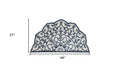 2' X 4' Navy And White Decorative Hearth Rug