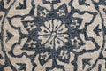 2' X 4' Navy And White Decorative Hearth Rug