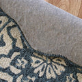 2' X 4' Navy And White Decorative Hearth Rug