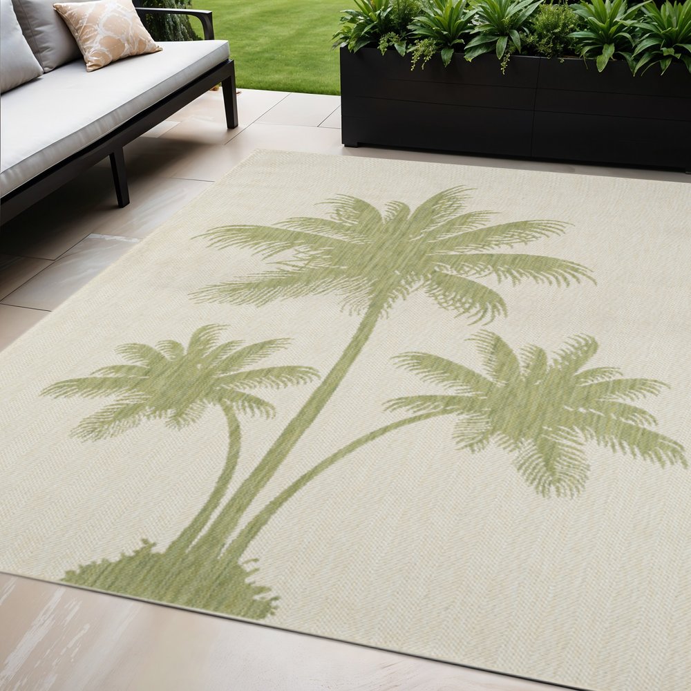 8' X 10' Beige Indoor Outdoor Area Rug