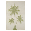 5' X 7' Beige And Green Palm Tree Indoor Outdoor Area Rug