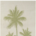 5' X 7' Beige And Green Palm Tree Indoor Outdoor Area Rug