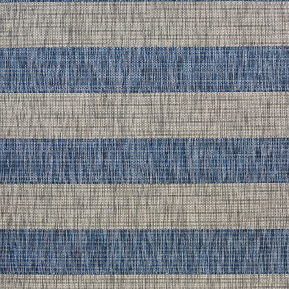 8' X 10' Blue And Gray Indoor Outdoor Area Rug