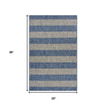 8' X 10' Blue And Gray Indoor Outdoor Area Rug