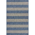 8' X 10' Blue And Gray Indoor Outdoor Area Rug