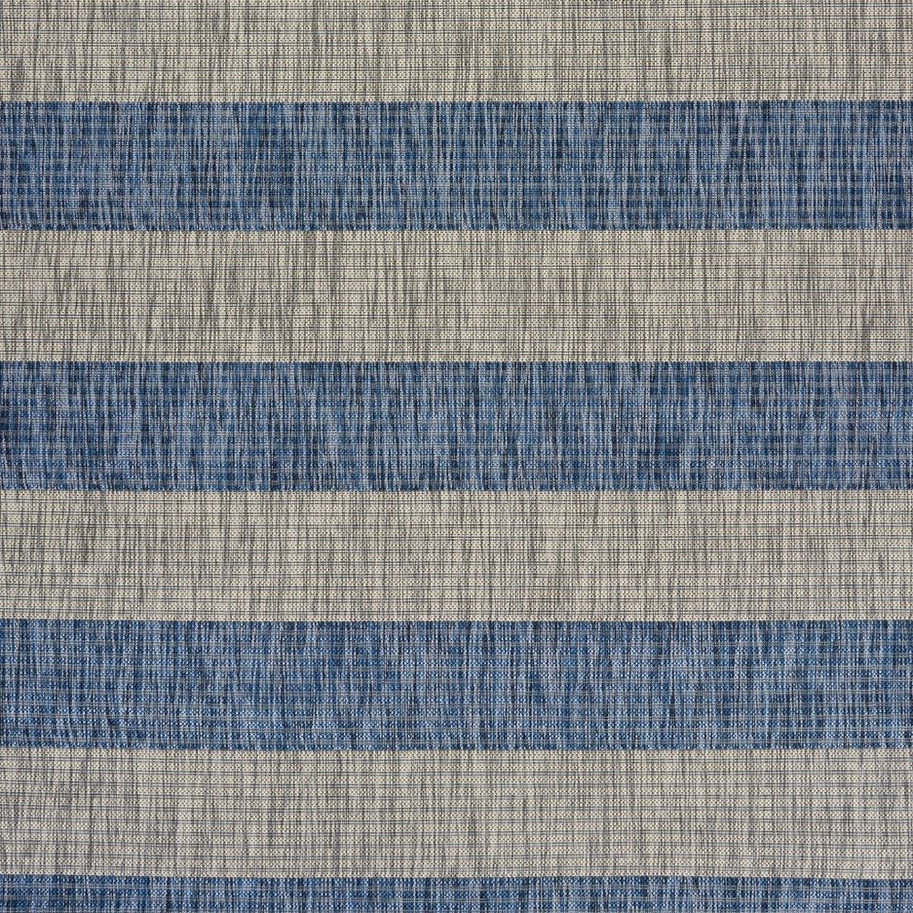 8' X 10' Blue And Gray Indoor Outdoor Area Rug