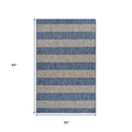 8' X 10' Blue And Gray Indoor Outdoor Area Rug