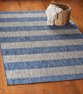 8' X 10' Blue And Gray Indoor Outdoor Area Rug