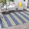 8' X 10' Blue And Gray Indoor Outdoor Area Rug