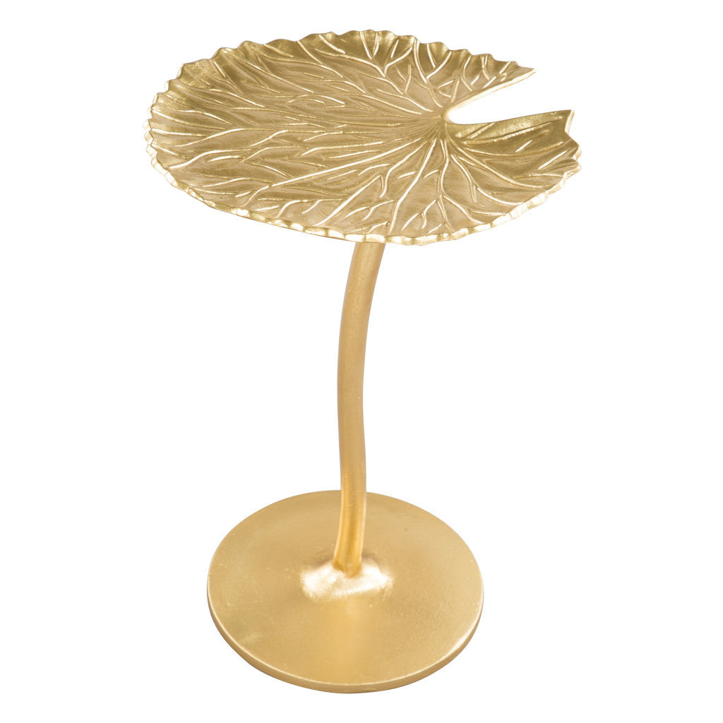 Elegant Gold End Table - Aluminum Accent