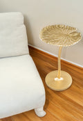 Elegant Gold End Table - Aluminum Accent