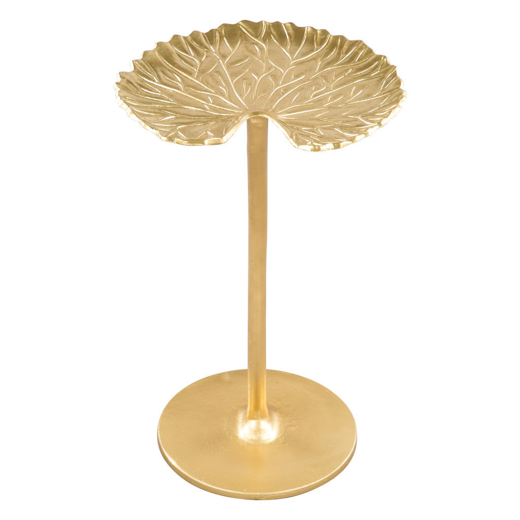 Elegant Gold End Table - Aluminum Accent