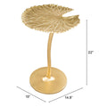 Elegant Gold End Table - Aluminum Accent