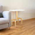 Marble Look End Table - Gold Finish