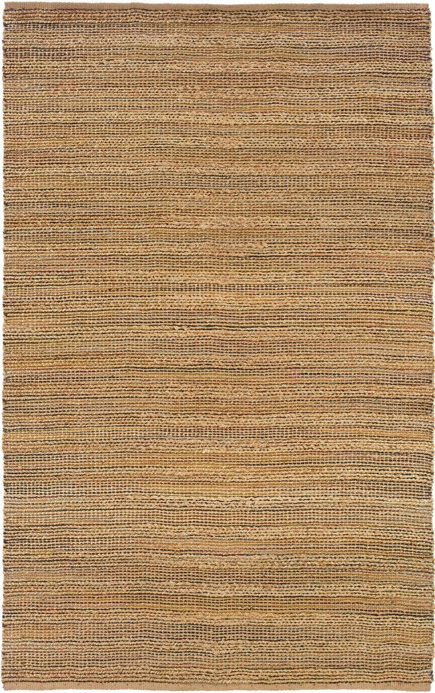 5' X 8' Brown Braided Jute Area Rug