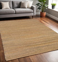 8' X 10' Brown Braided Jute Area Rug