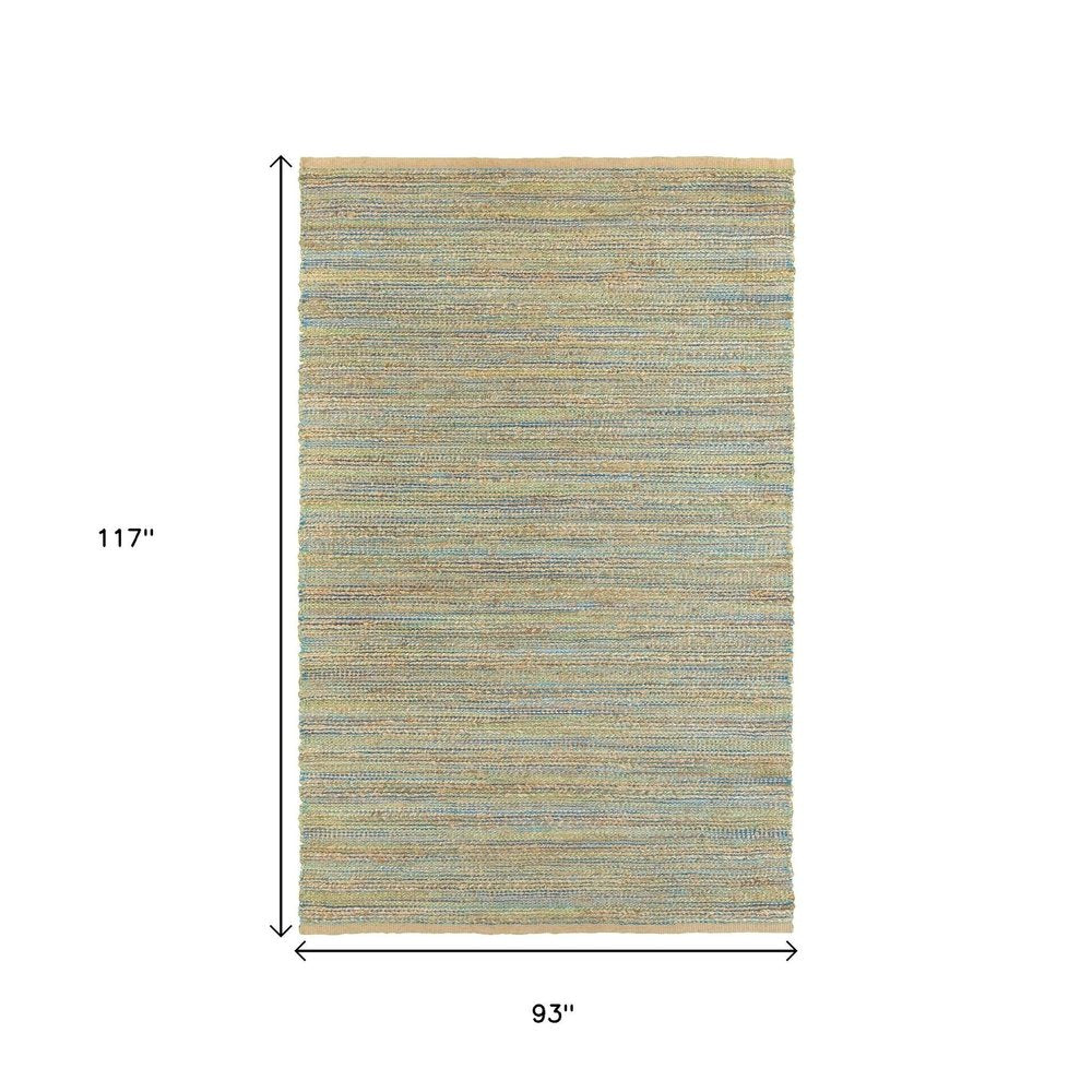 8' X 10' Multitoned Braided Jute Area Rug
