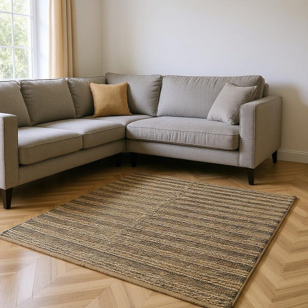 8' X 10' Natural Jute Hand Woven Area Rug