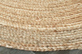 7' X 9' Natural Jute Hand Braided Oval Rug
