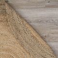 7' X 9' Natural Jute Hand Braided Oval Rug