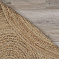 7' X 9' Natural Jute Hand Braided Oval Rug
