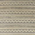 8' X 10' Blue and Beige Chevron Striped Area Rug