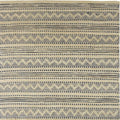 8' X 10' Blue and Beige Chevron Striped Area Rug