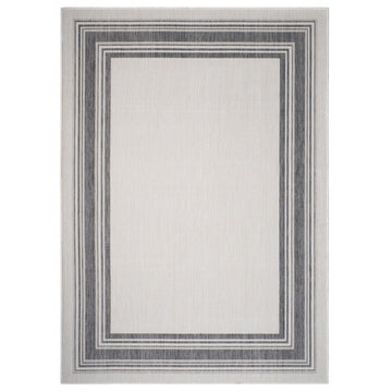 5' X 7' Gray Indoor Outdoor Area Rug