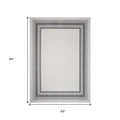 3' X 5' Gray Indoor Outdoor Area Rug