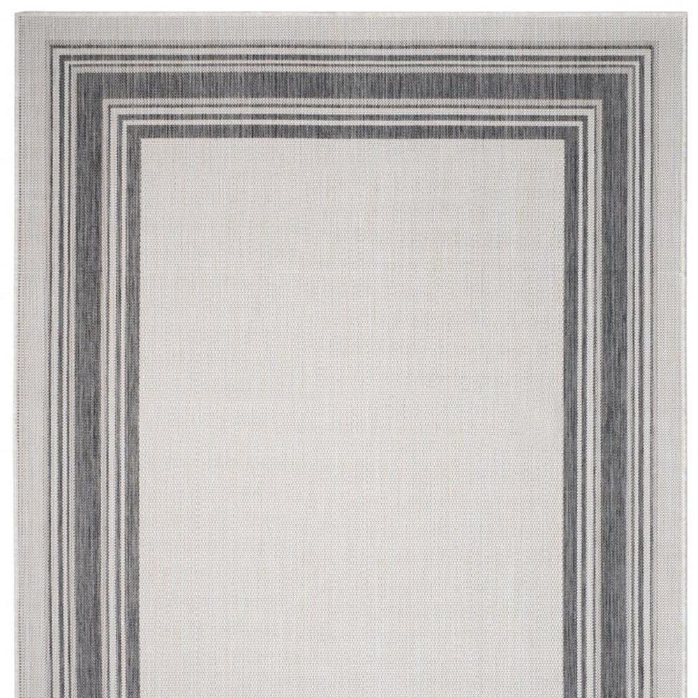8' X 10' Gray Indoor Outdoor Area Rug