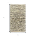 2' X 5' Tan And Gray Jute Hand Woven Area Rug