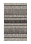 5' X 8' Gray And Black Indoor Outdoor Area Rug