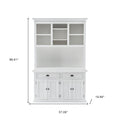 White Solid Wood Adjustable Two Tier Bookcase