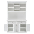 White Solid Wood Adjustable Two Tier Bookcase