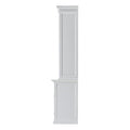White Solid Wood Adjustable Two Tier Bookcase