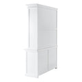 White Solid Wood Adjustable Two Tier Bookcase