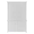 White Solid Wood Adjustable Two Tier Bookcase