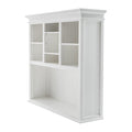 White Solid Wood Adjustable Two Tier Bookcase