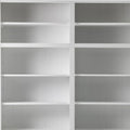 87" White Solid Wood Adjustable Four Tier Bookcase