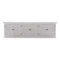 71" White Solid Wood Frame Dining Hutch With Multiple Shelves And Three Drawers