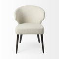 Ivory and Black Wingback Dining Side Chair